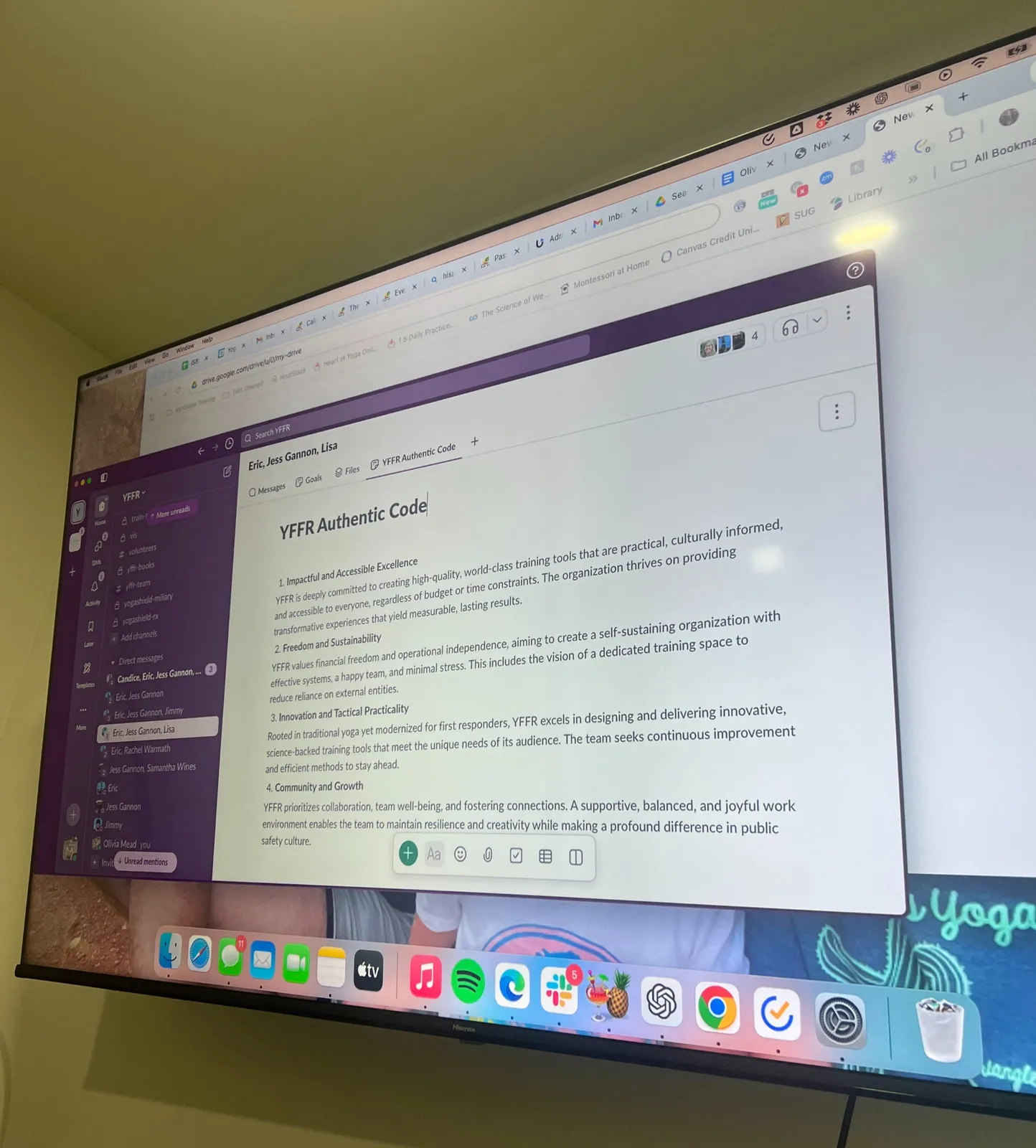 Computer that shows text of YFFR's authentic code.